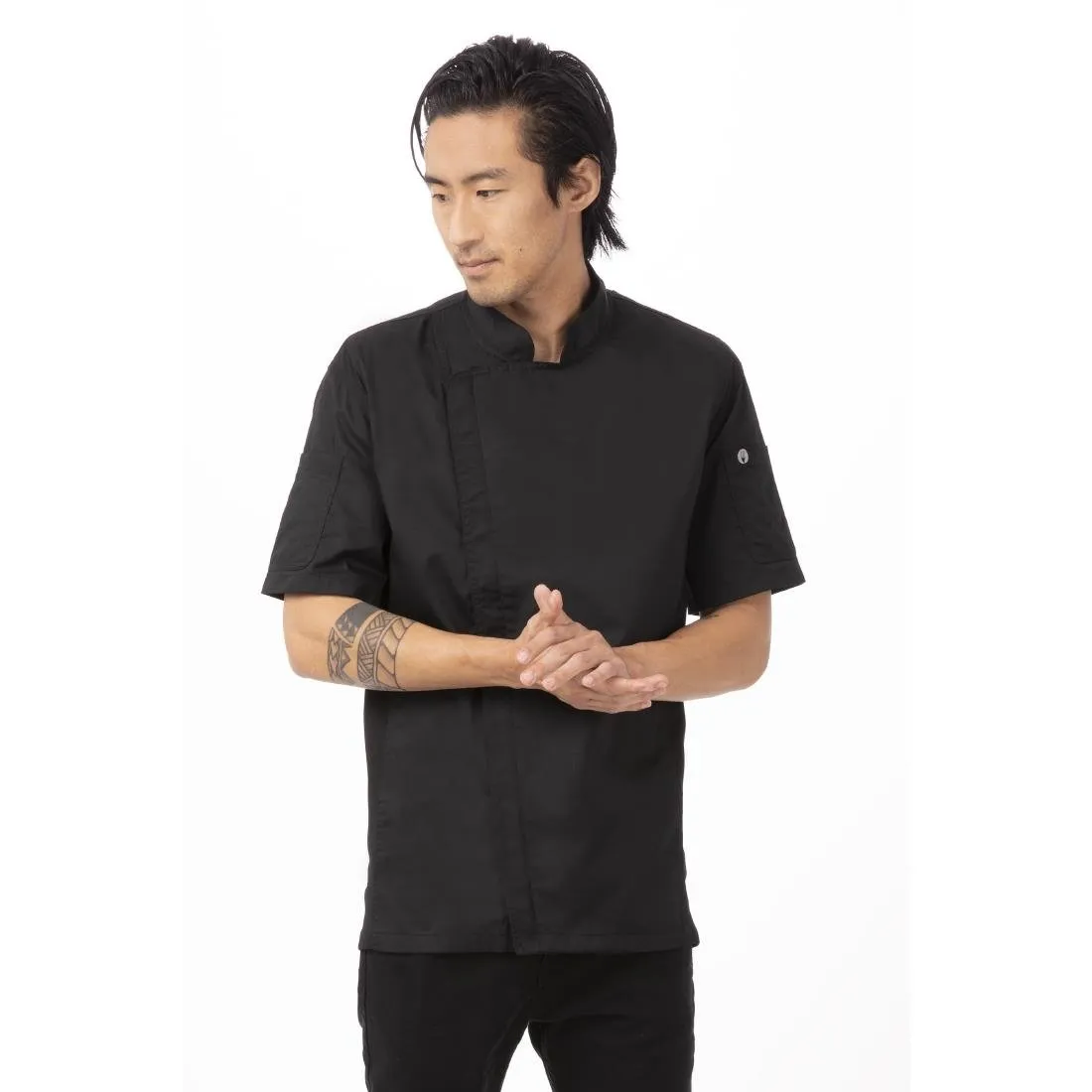 Chef Works Springfield Zipper Mens Chef Jacket Black L