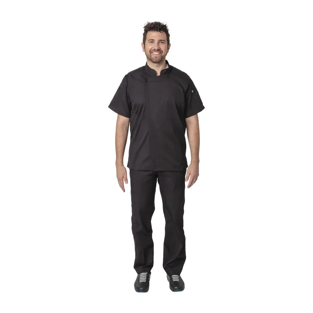 Chef Works Springfield Zipper Mens Chef Jacket Black L