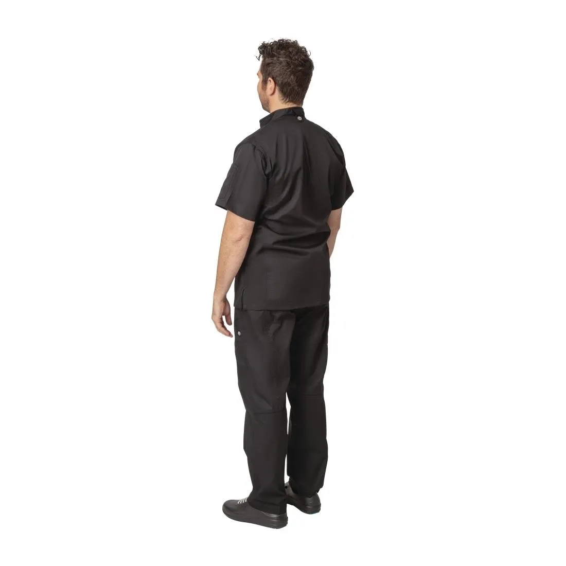 Chef Works Springfield Zipper Mens Chef Jacket Black L