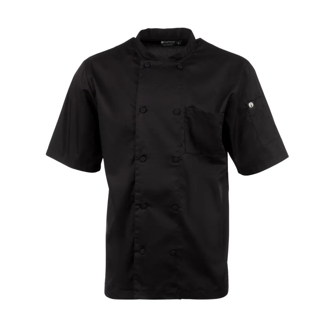 Chefs Works Montreal Cool Vent Unisex Chef Jacket Black 3XL