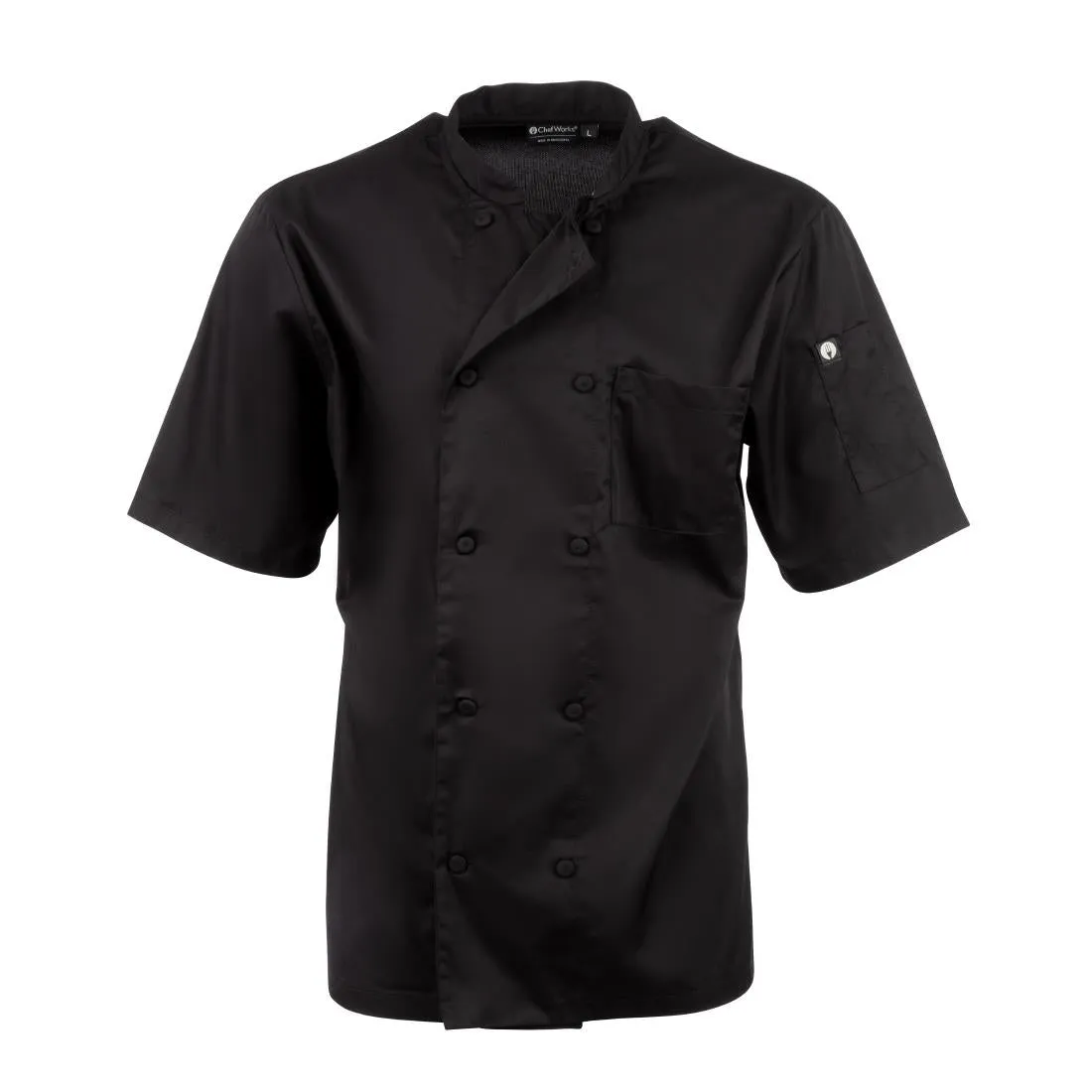 Chefs Works Montreal Cool Vent Unisex Chef Jacket Black M