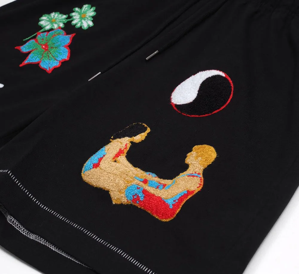 CONNECTION CHENILLE EMBROIDERED SHORTS