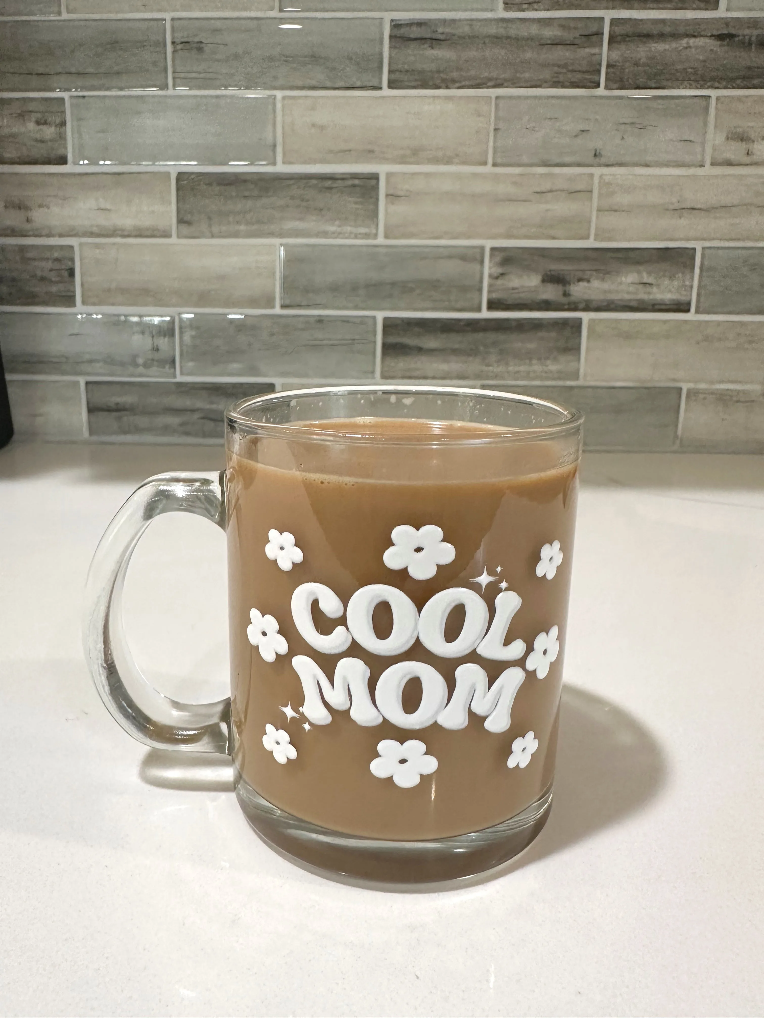 Cool Mom Clear Glass Mug