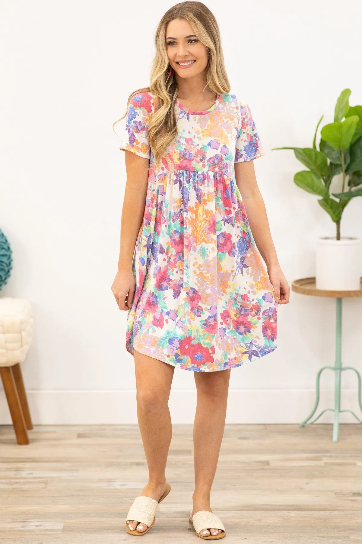 Crack The Case Dress in Ivory