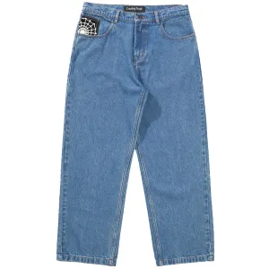 Crawling Death - Web Denim Jeans Mid Blue