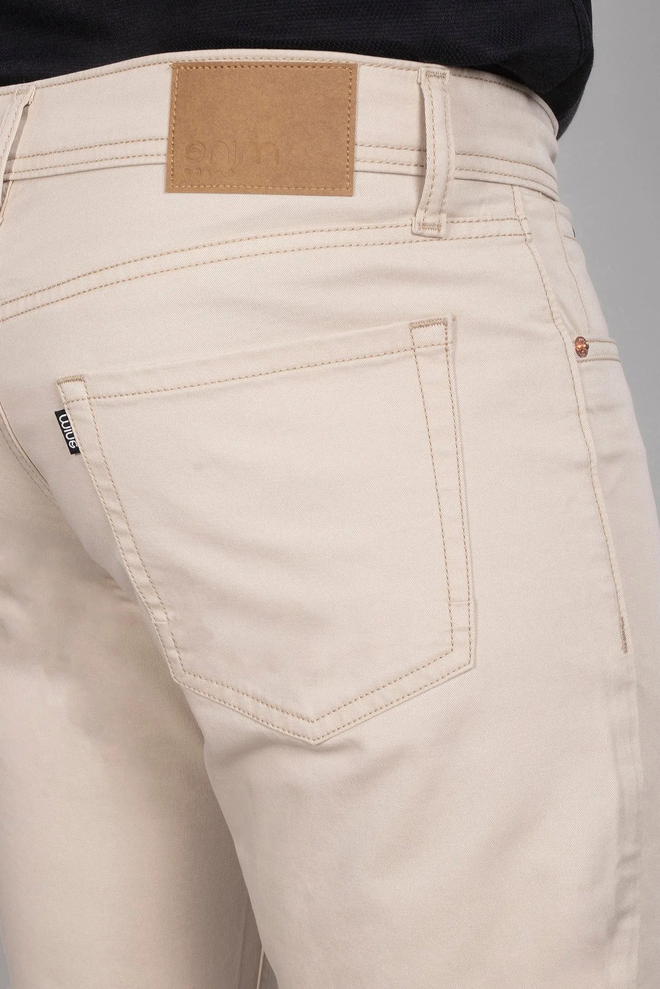 Cream Cotton Stretch Jeanos