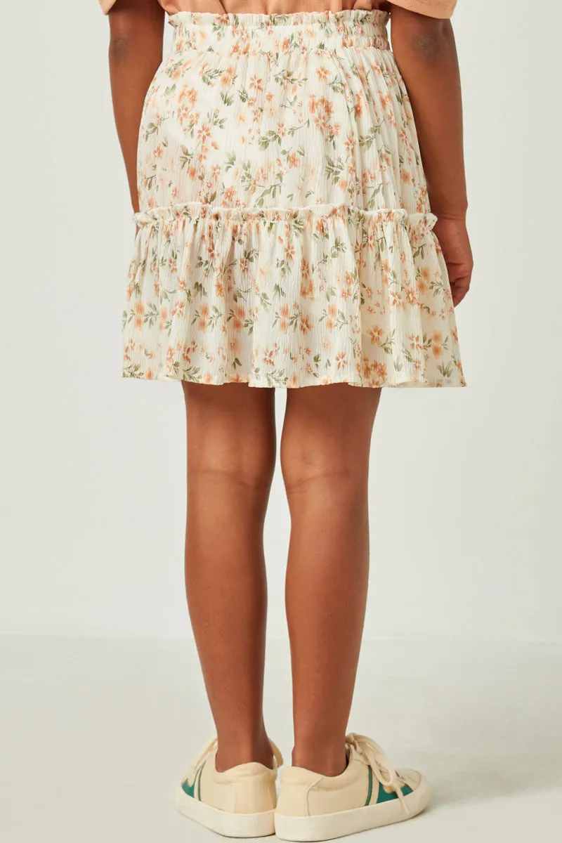 Crinkle Textured Tiered Skirt