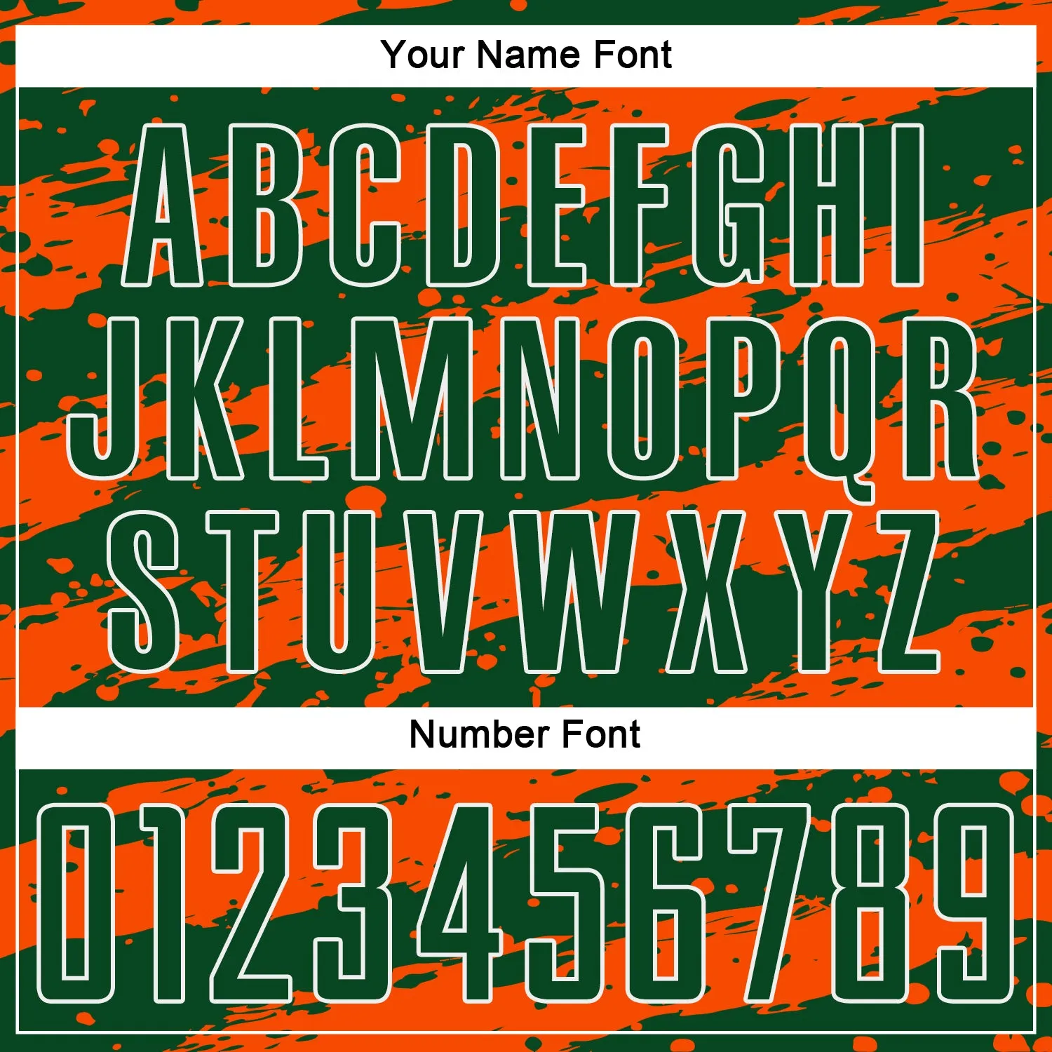 Custom Green Orange-White Splash Sublimation Soccer Uniform Jersey