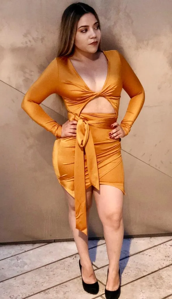 Darina Mustard Dress