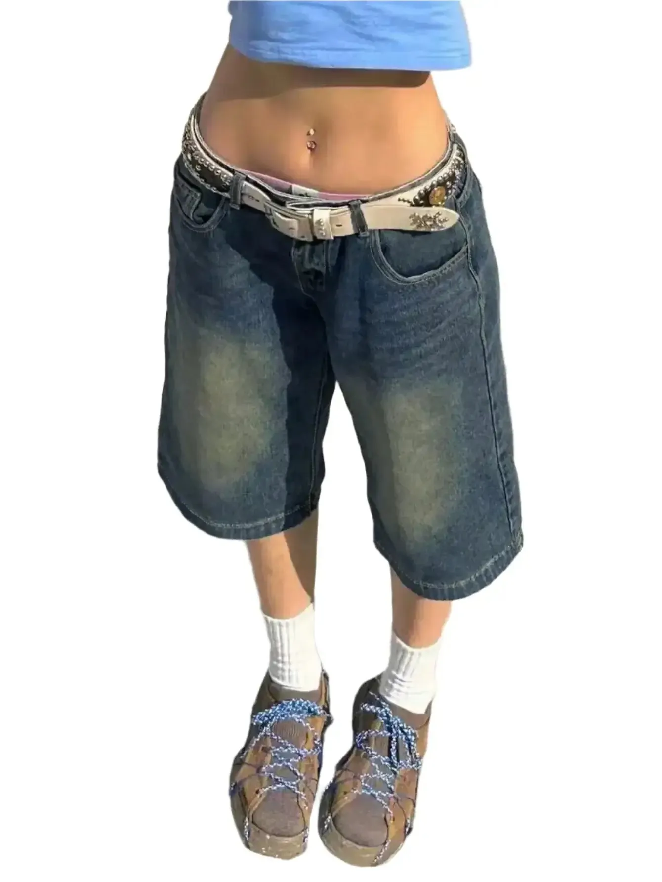 Dark Washed Denim Shorts