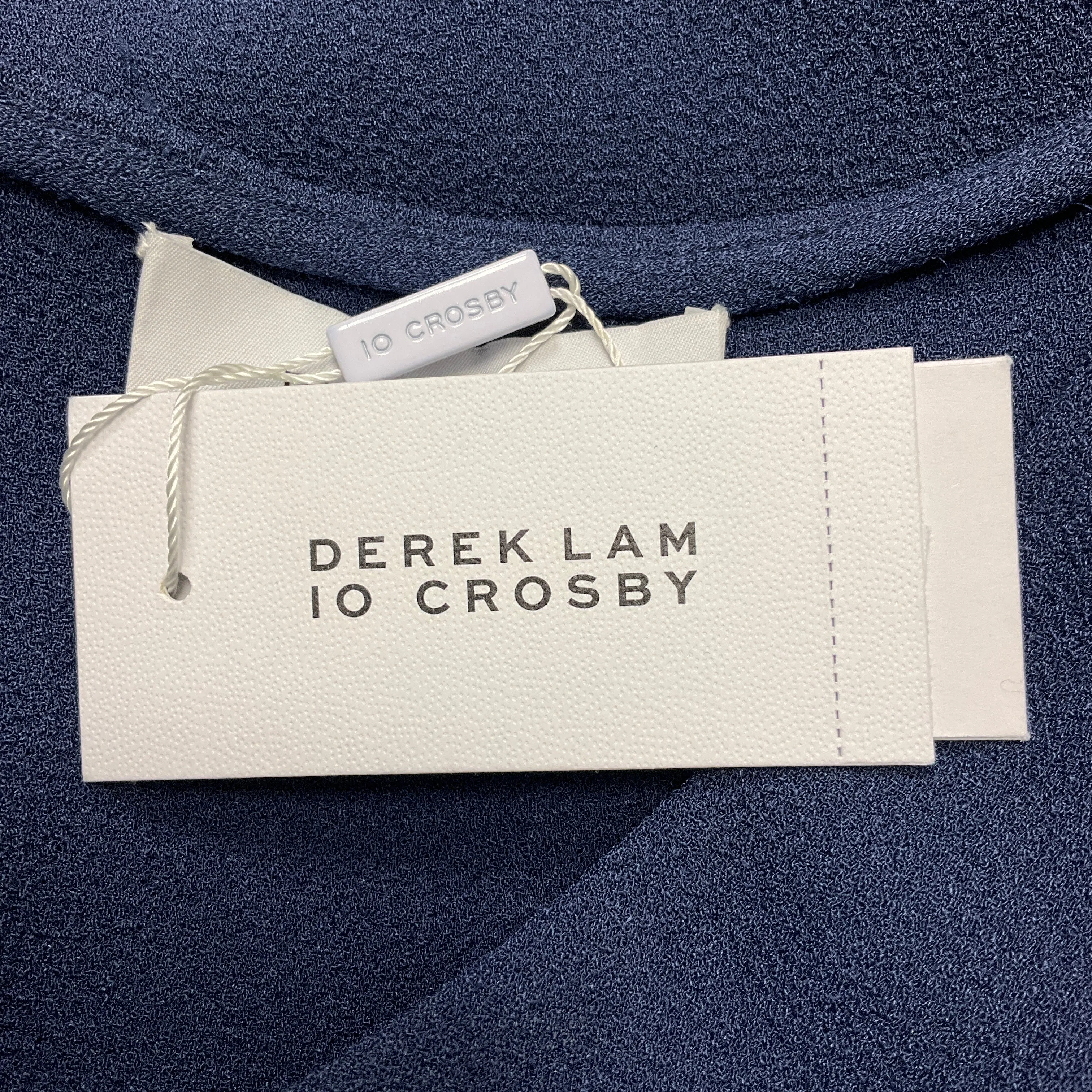 Derek Lam 10 Crosby Midnight Blue Fringe Crepe Dress