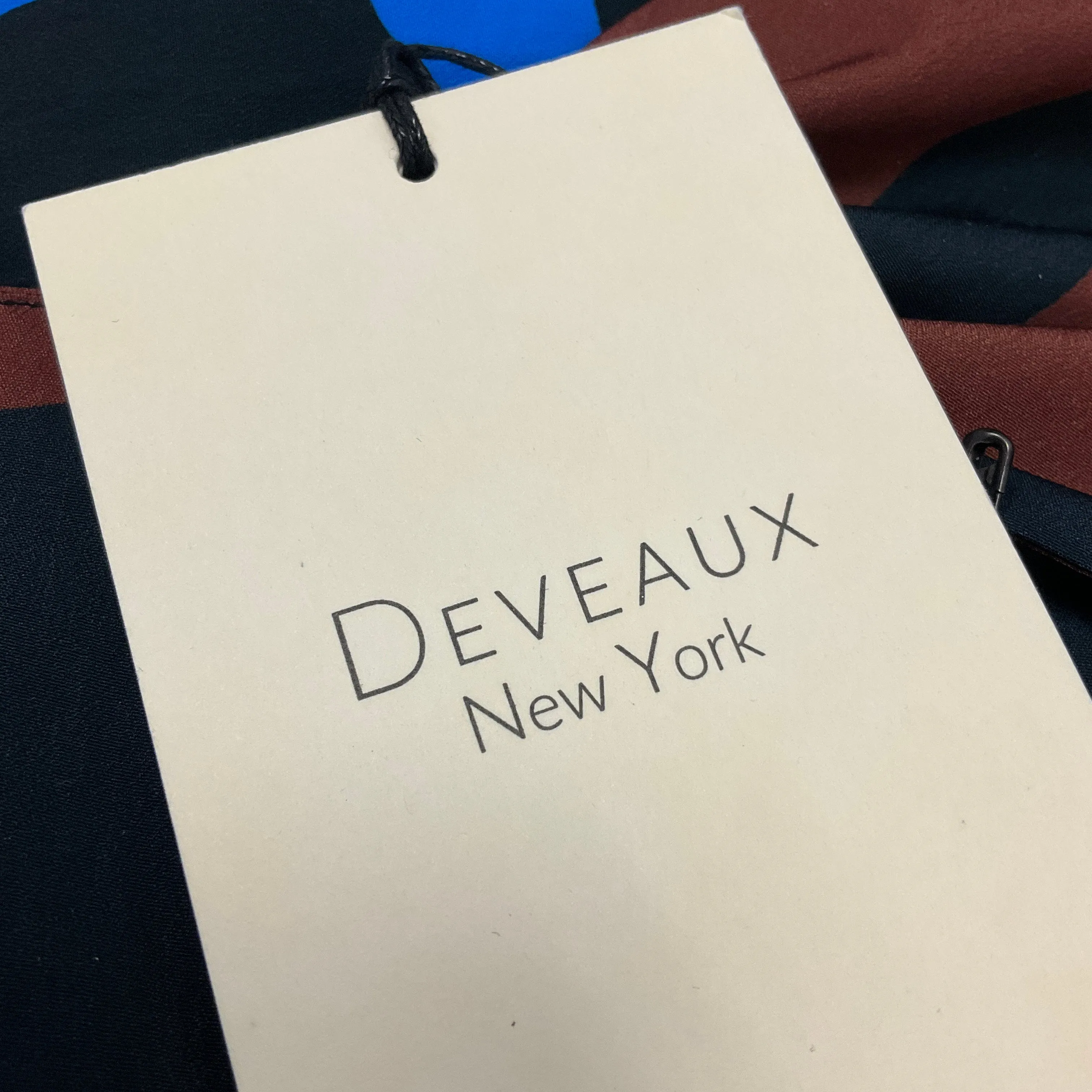 Deveaux Black / Blue / Brown Printed Maxi Dress
