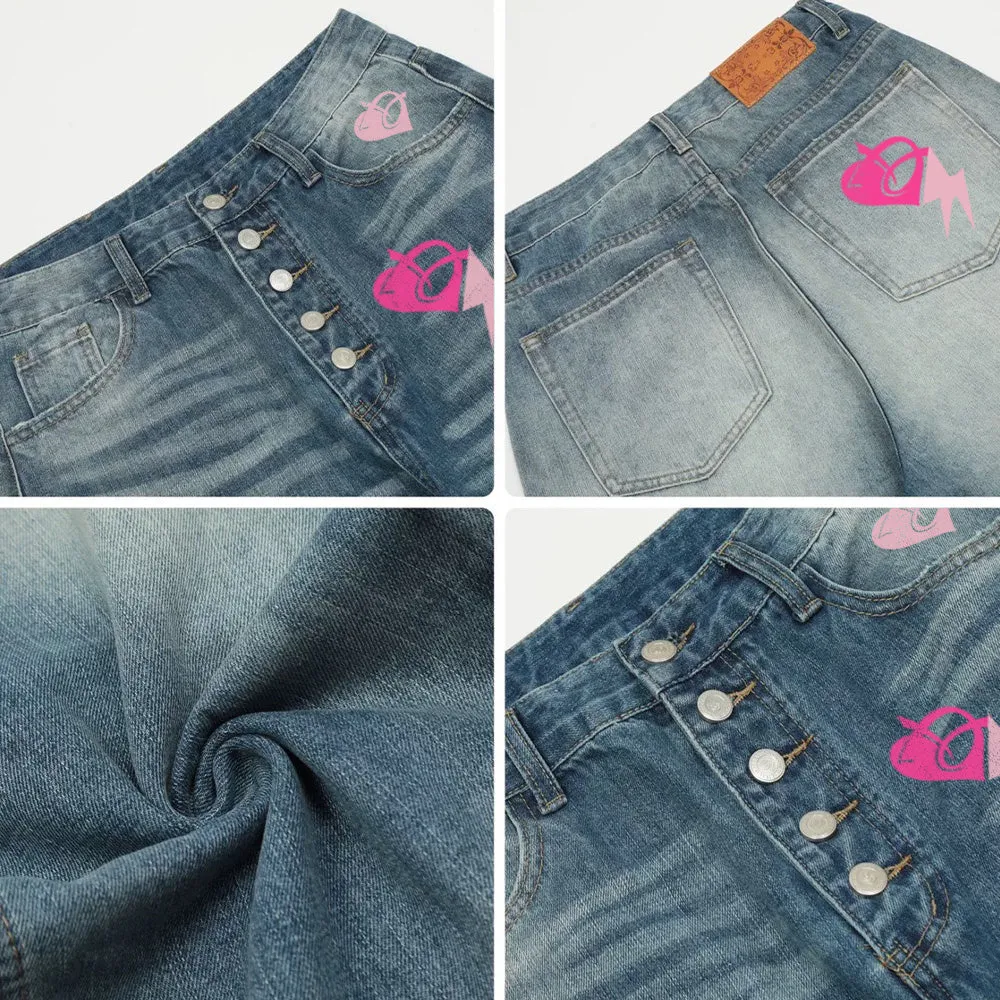 DF Blue Multi-element Design Jeans