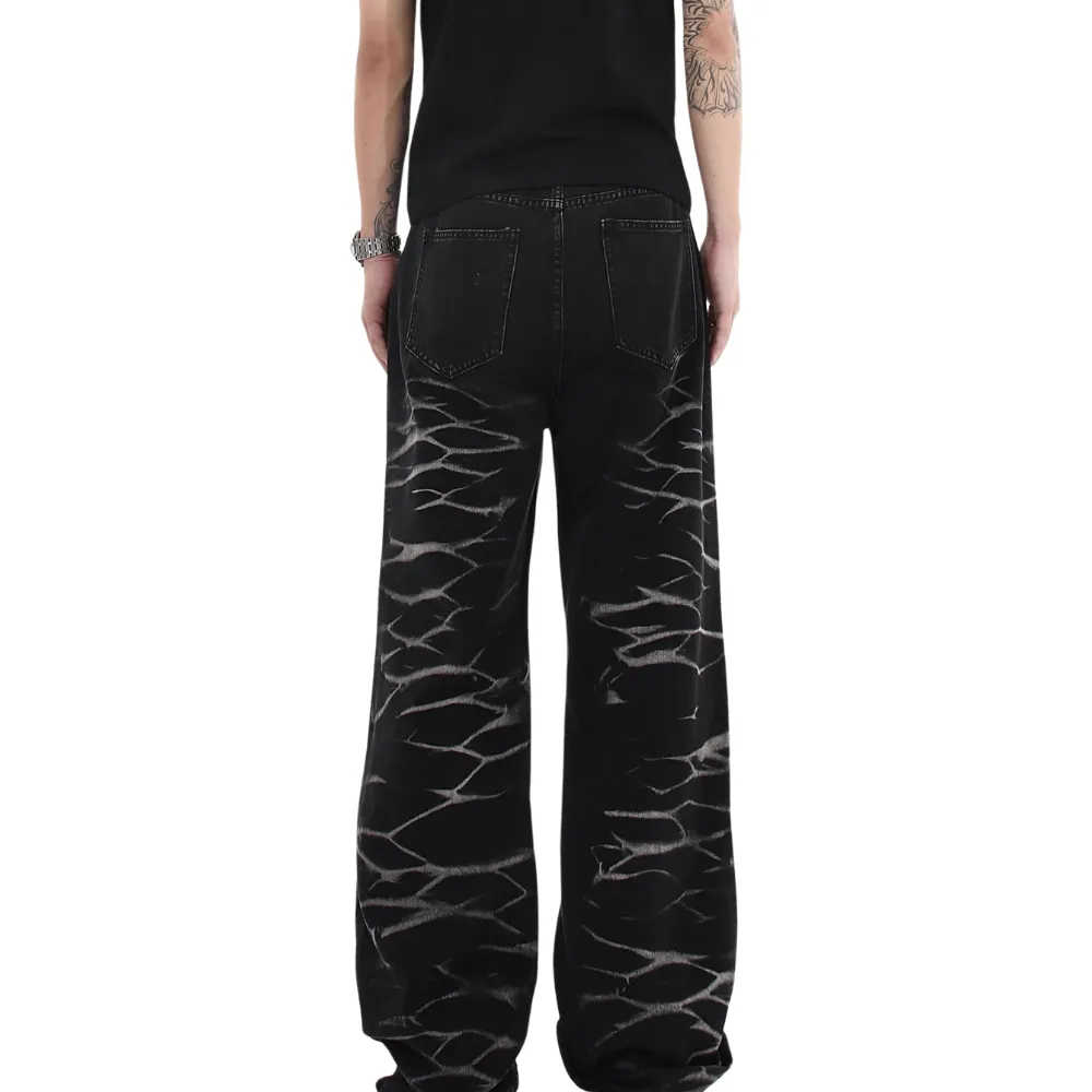 DF |Dyed Ripple Straight Jeans