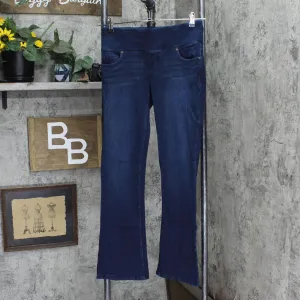 DG2 by Diane Gilman Womens Stretch Knit Twill Boot-Cut Jegging Indigo Blue PS
