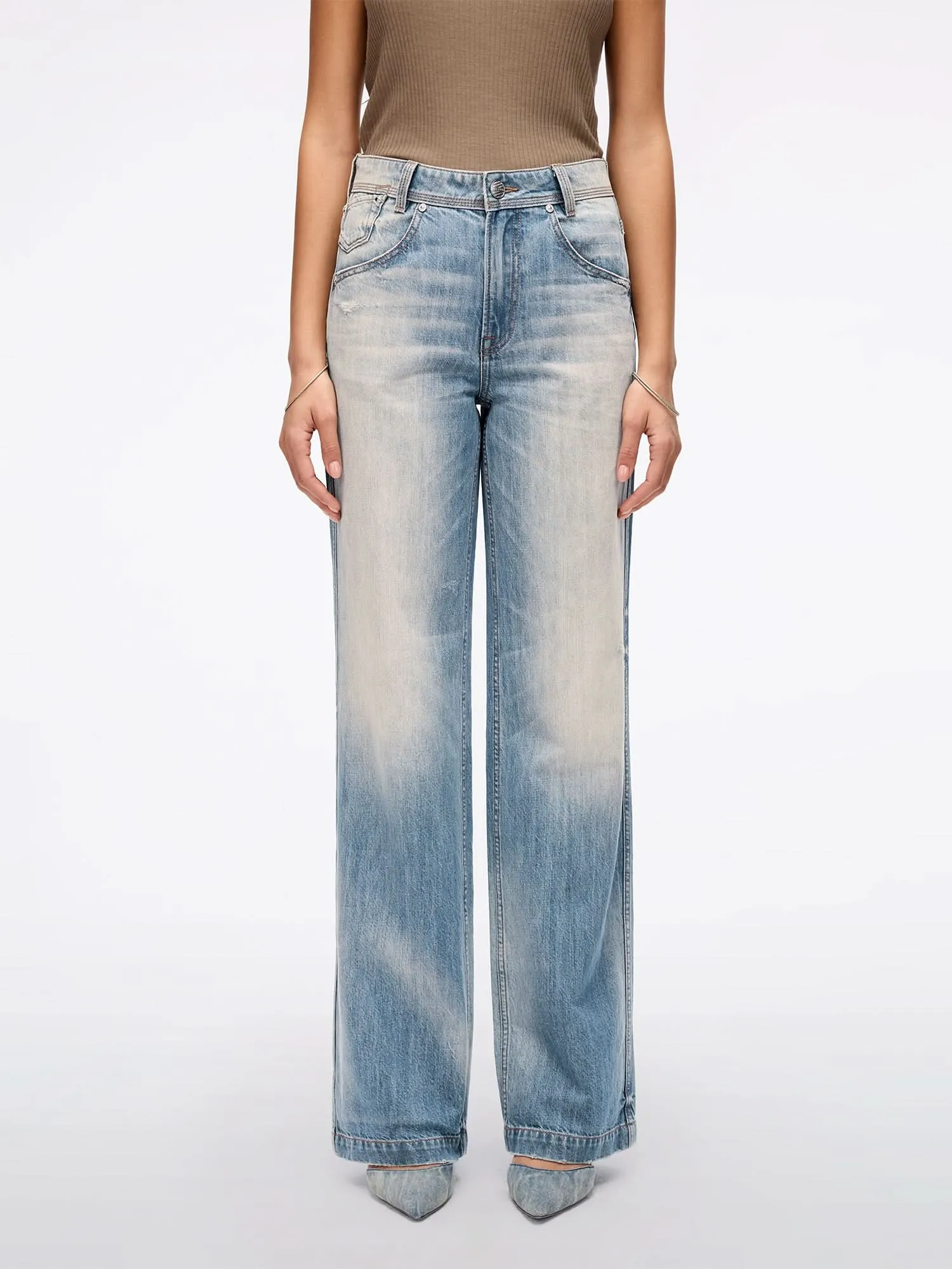 Distressed Straight-fit Jeans-251