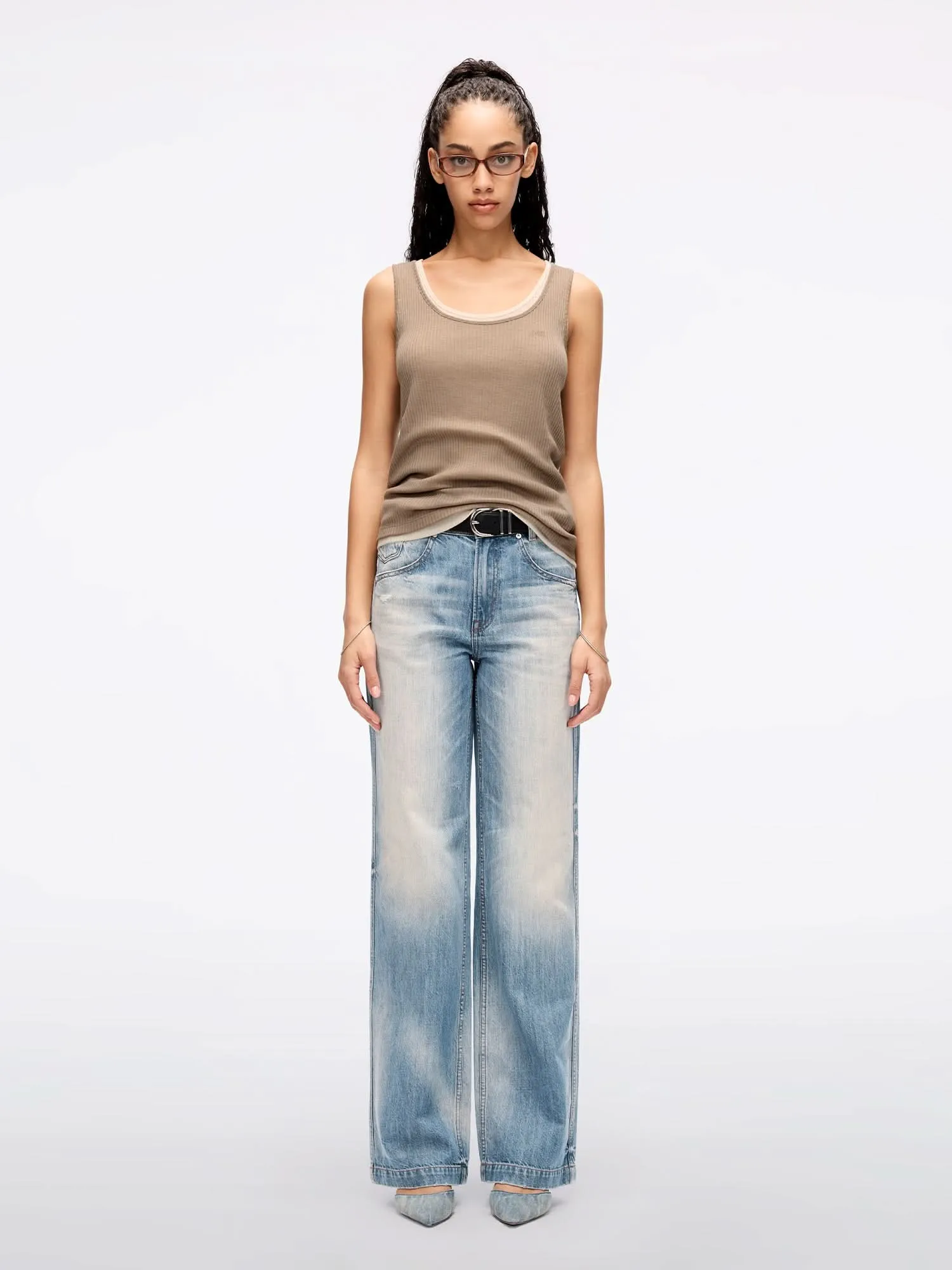 Distressed Straight-fit Jeans-251