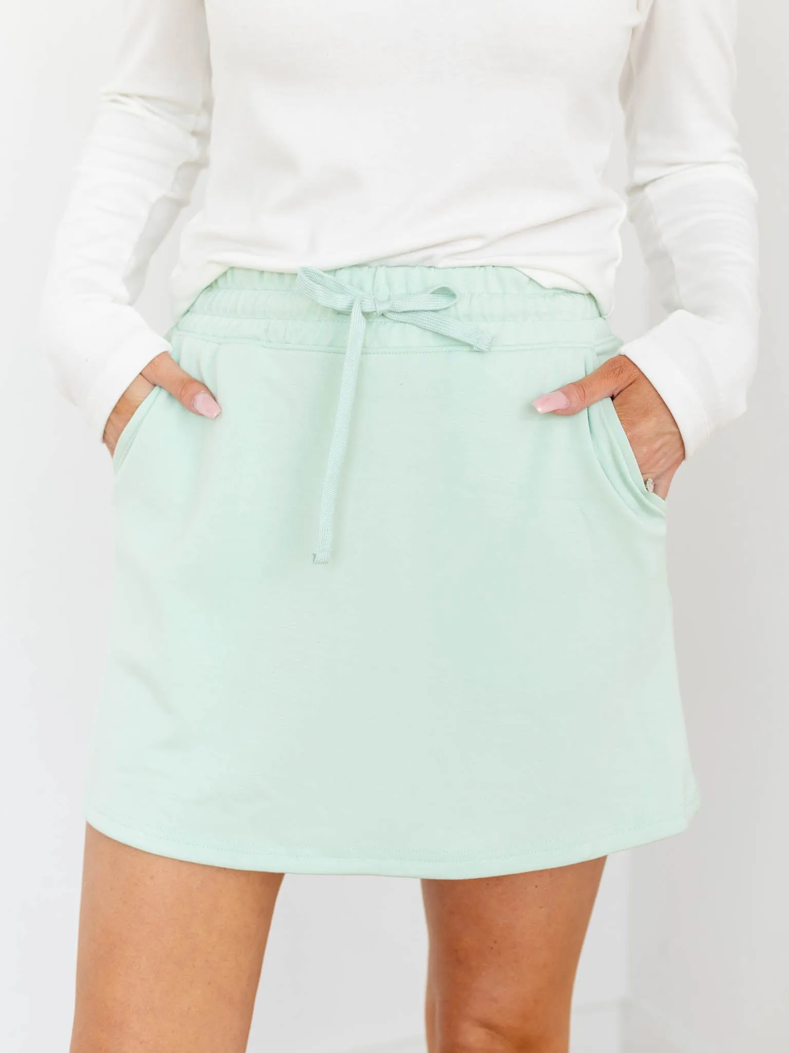 DoubleLUXE Tie Waist Skort