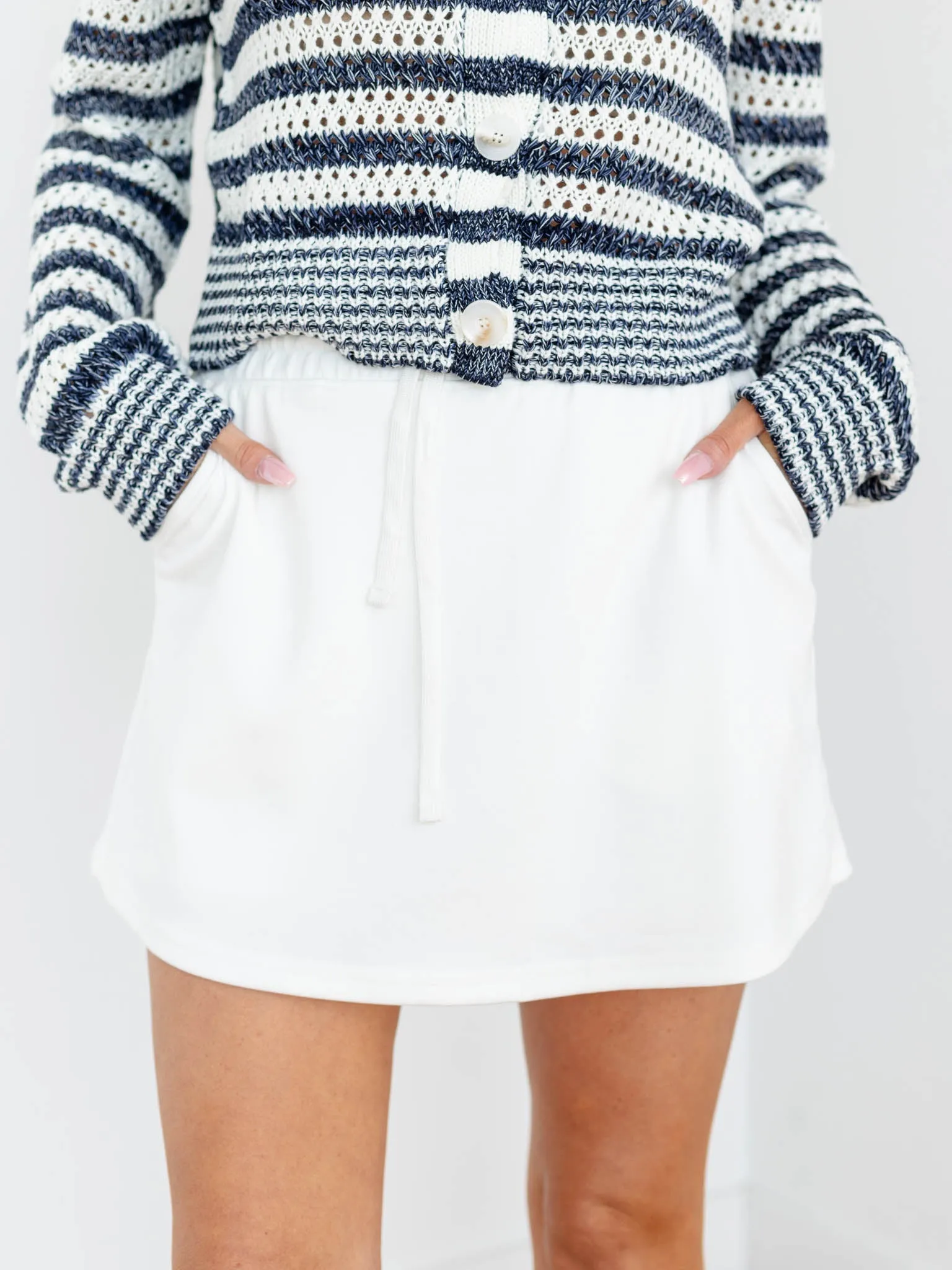 DoubleLUXE Tie Waist Skort