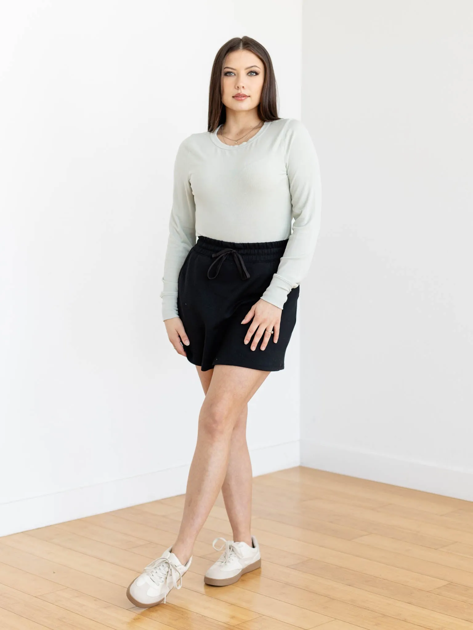 DoubleLUXE Tie Waist Skort