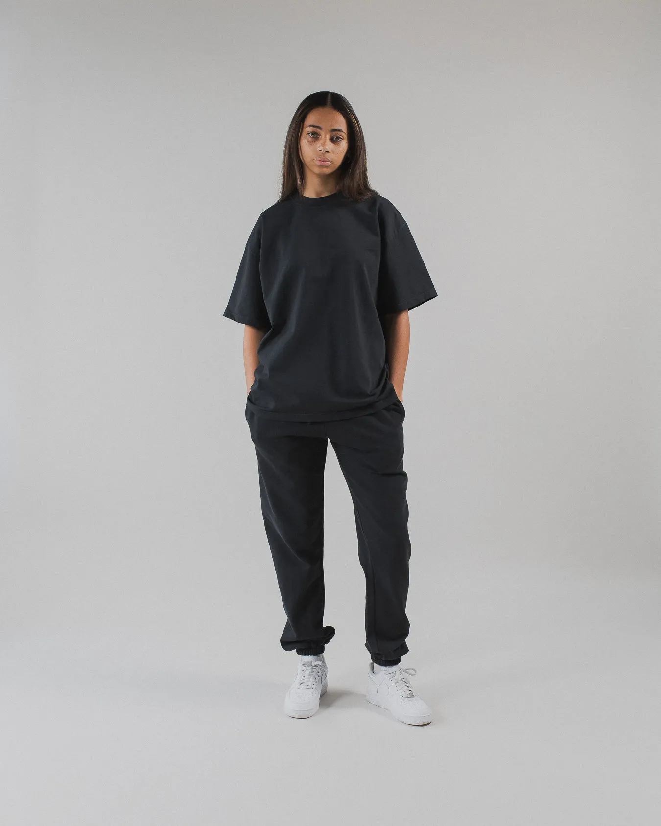 Drop Shoulder T-Shirt - Vintage Black