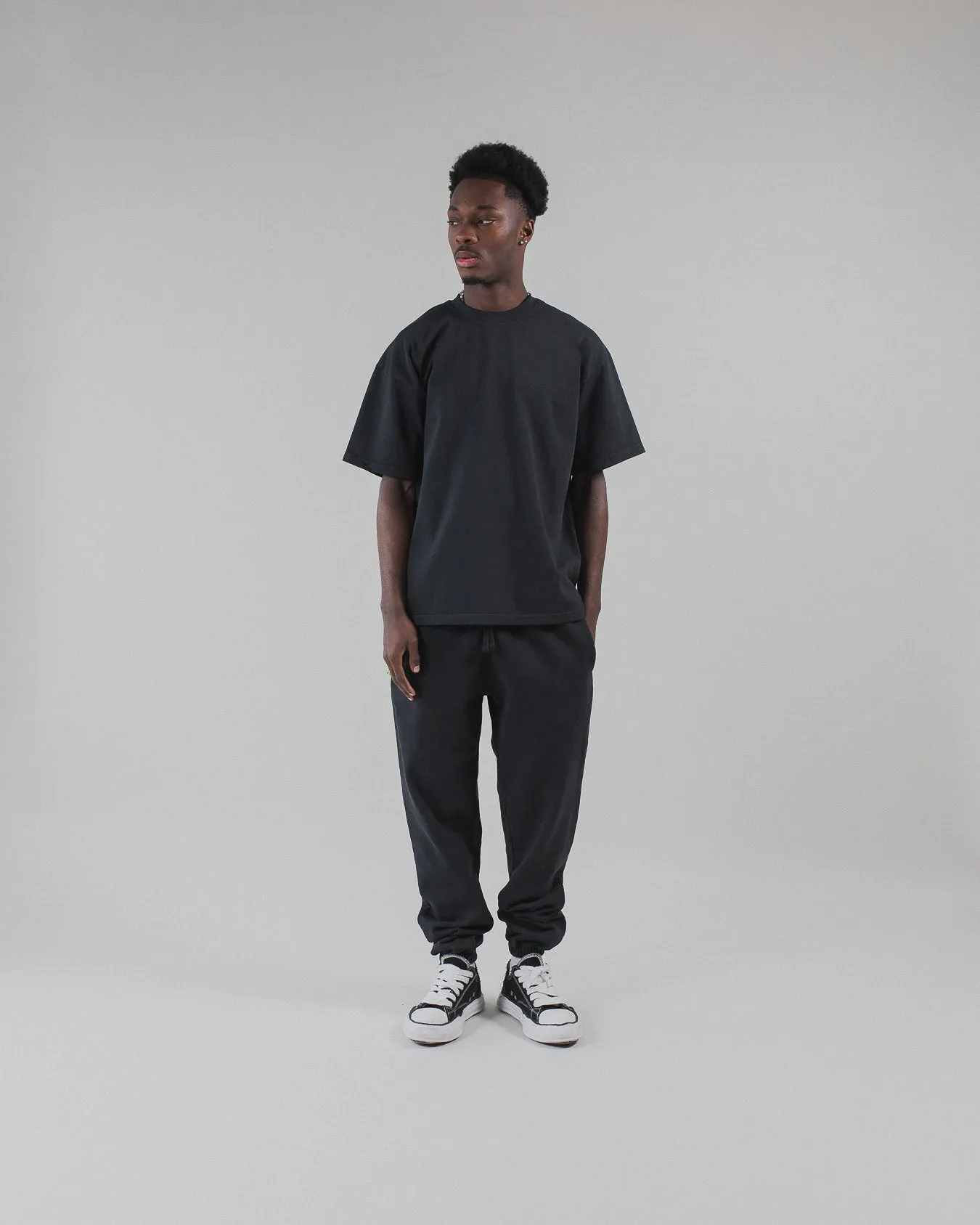 Drop Shoulder T-Shirt - Vintage Black