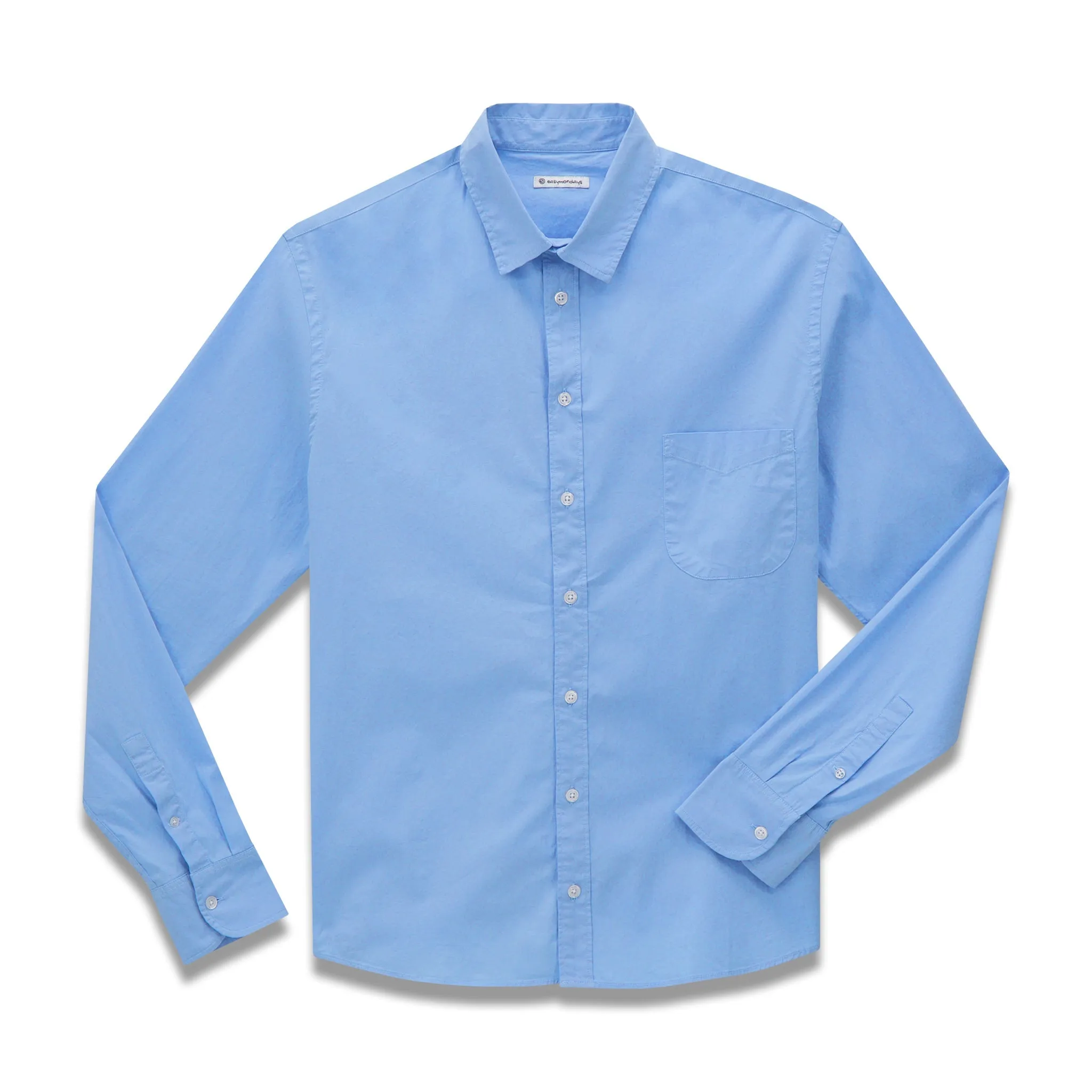 Easy Mondays Poplin Button up FW24 Washed blue