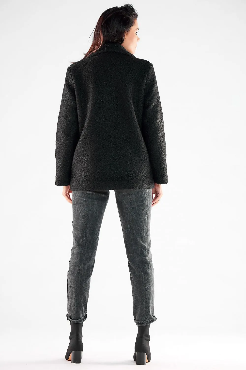 Elegant Buttoned Straight-Cut Jacket