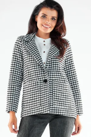 Elegant Buttoned Straight-Cut Jacket