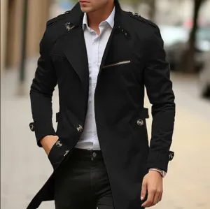 Elegant spring trench coat for men - justus