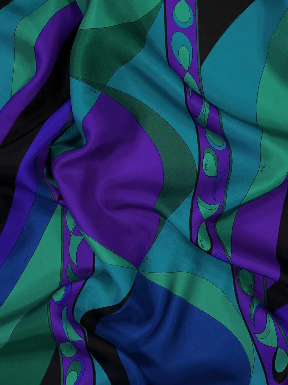 Emerald Pesci Print Loose Fit Kaftan