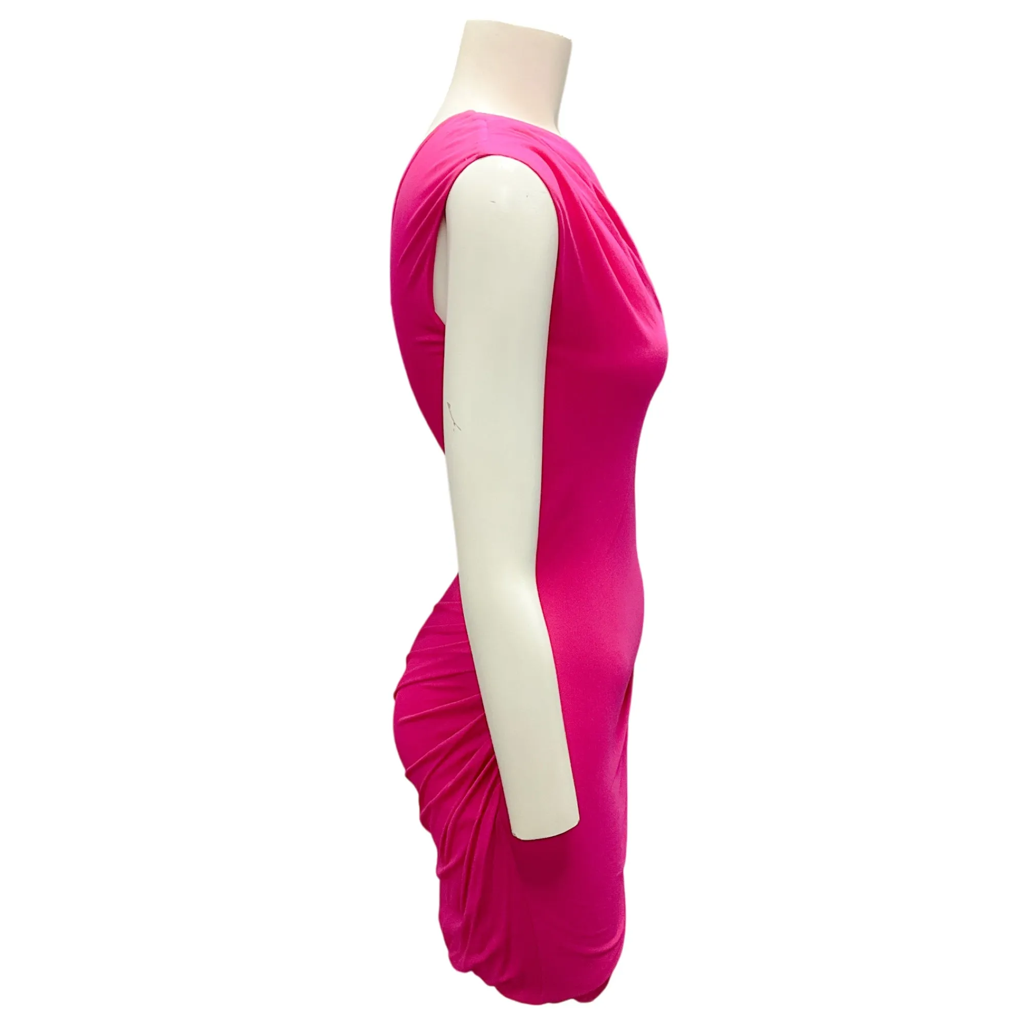 Emilio Pucci Hot Pink One Shoulder Mini Dress