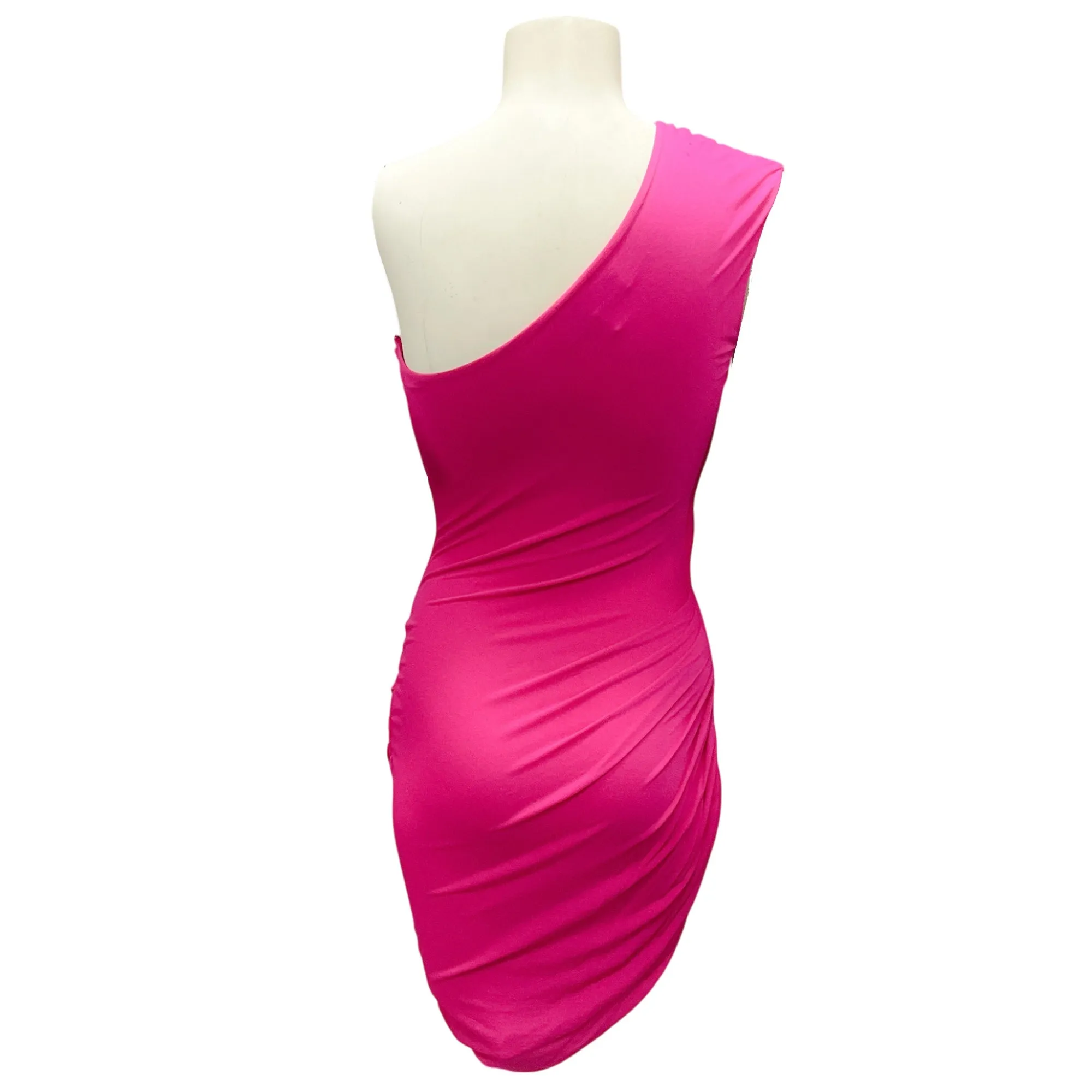 Emilio Pucci Hot Pink One Shoulder Mini Dress