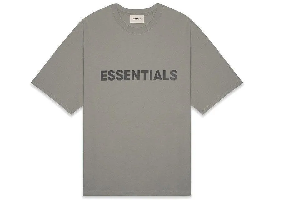 Fear of God Essentials Boxy Tee Appliqué Logo Cement