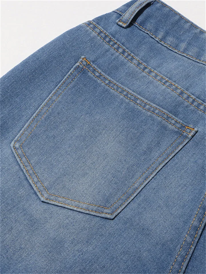 Female Personality Hollow Out Design Jeans