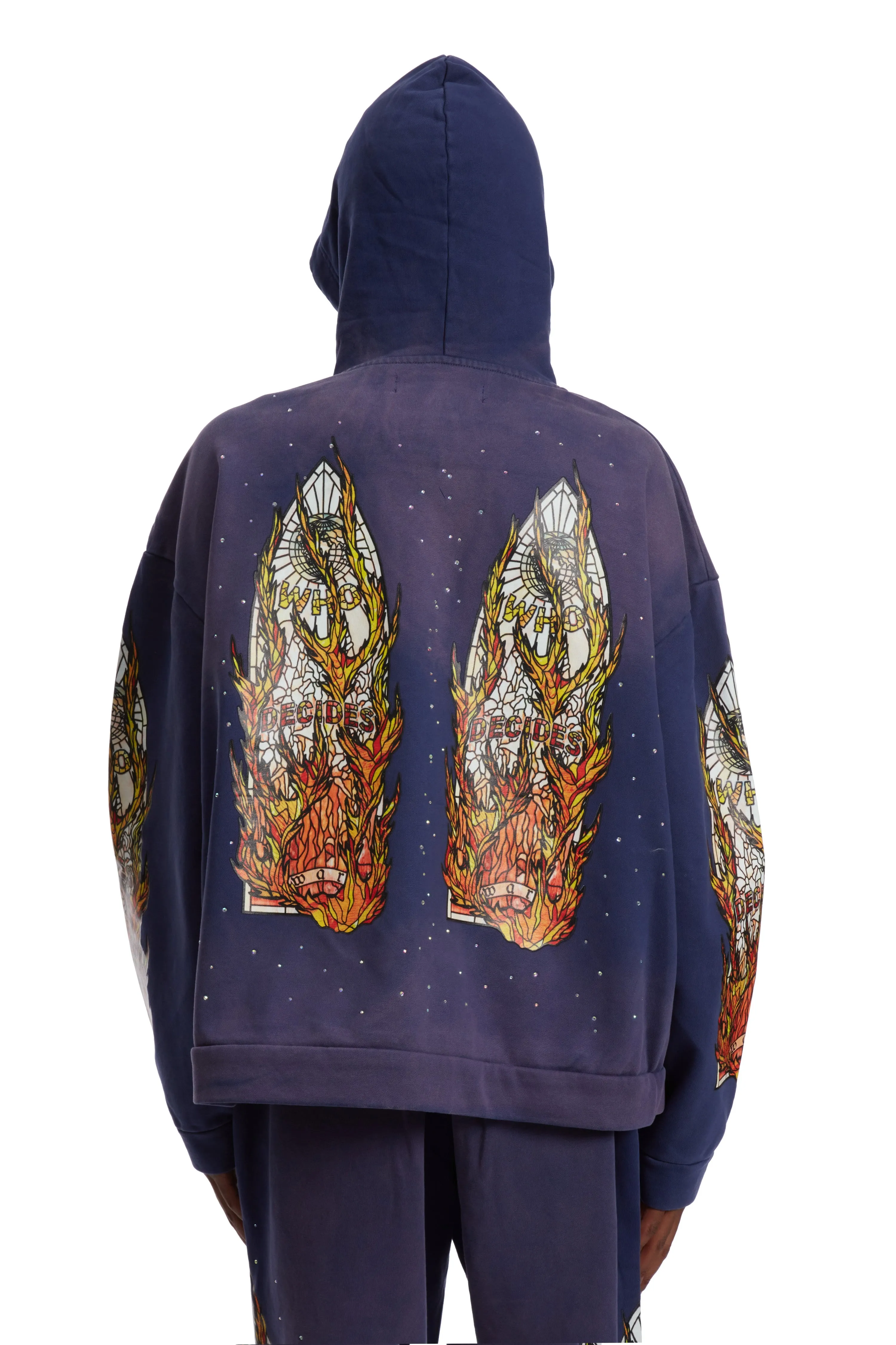 FLAME GLASS HOODED PULLOVER