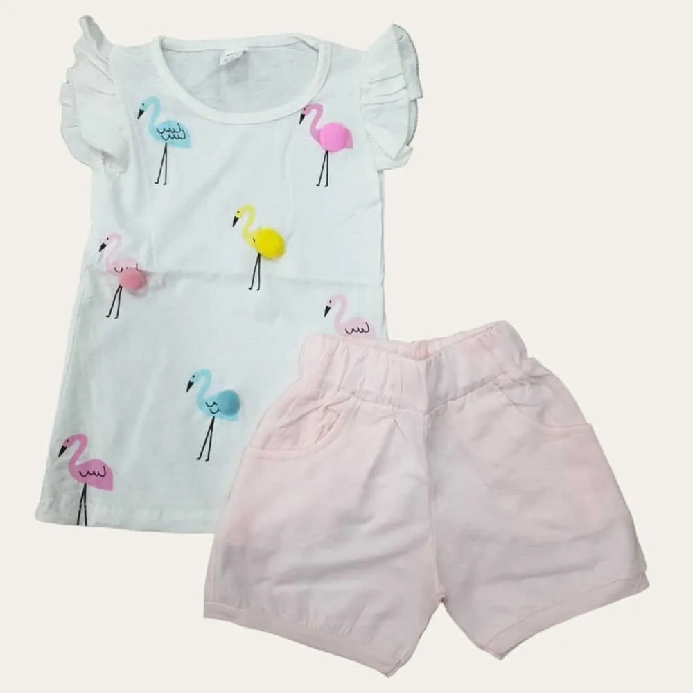 Flamingo Shorts Set S-101