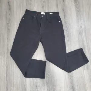 FRAME Jeans Size 29* Le Original Straight Ankle Black Button Fly (marked 30)