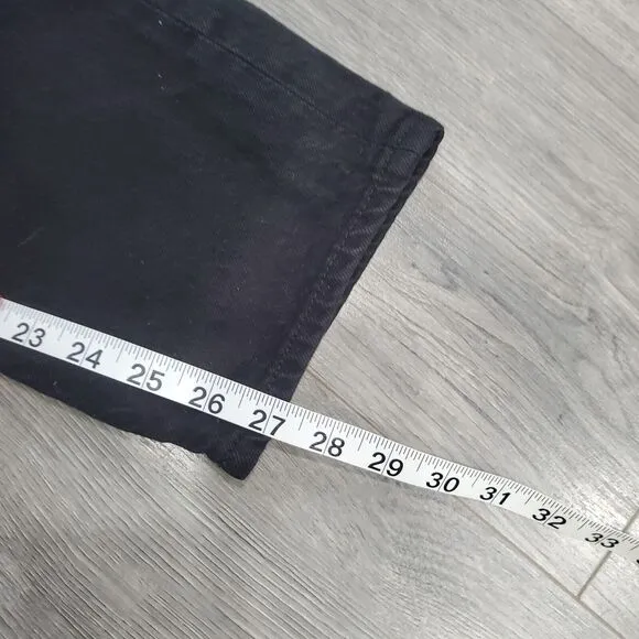 FRAME Jeans Size 29* Le Original Straight Ankle Black Button Fly (marked 30)