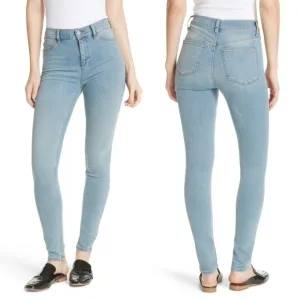 Free People Long &amp; Lean High Rise Stretch Jeans