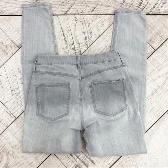 French Connection High Rise Rebound Skinny Jeans Grey Gray Stretch High Rise 8