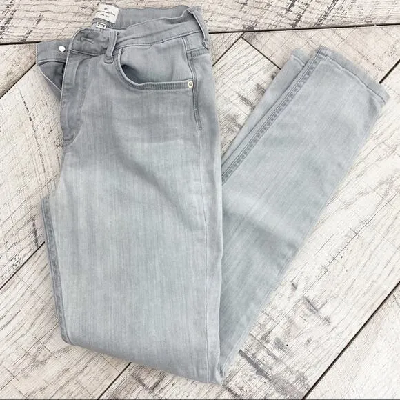 French Connection High Rise Rebound Skinny Jeans Grey Gray Stretch High Rise 8