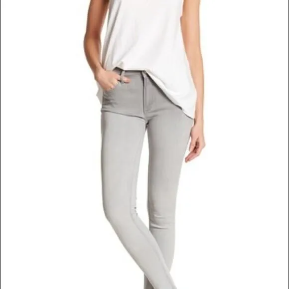 French Connection High Rise Rebound Skinny Jeans Grey Gray Stretch High Rise 8