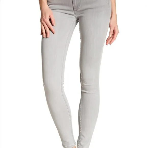 French Connection High Rise Rebound Skinny Jeans Grey Gray Stretch High Rise 8