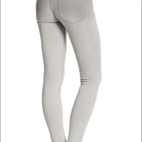 French Connection High Rise Rebound Skinny Jeans Grey Gray Stretch High Rise 8