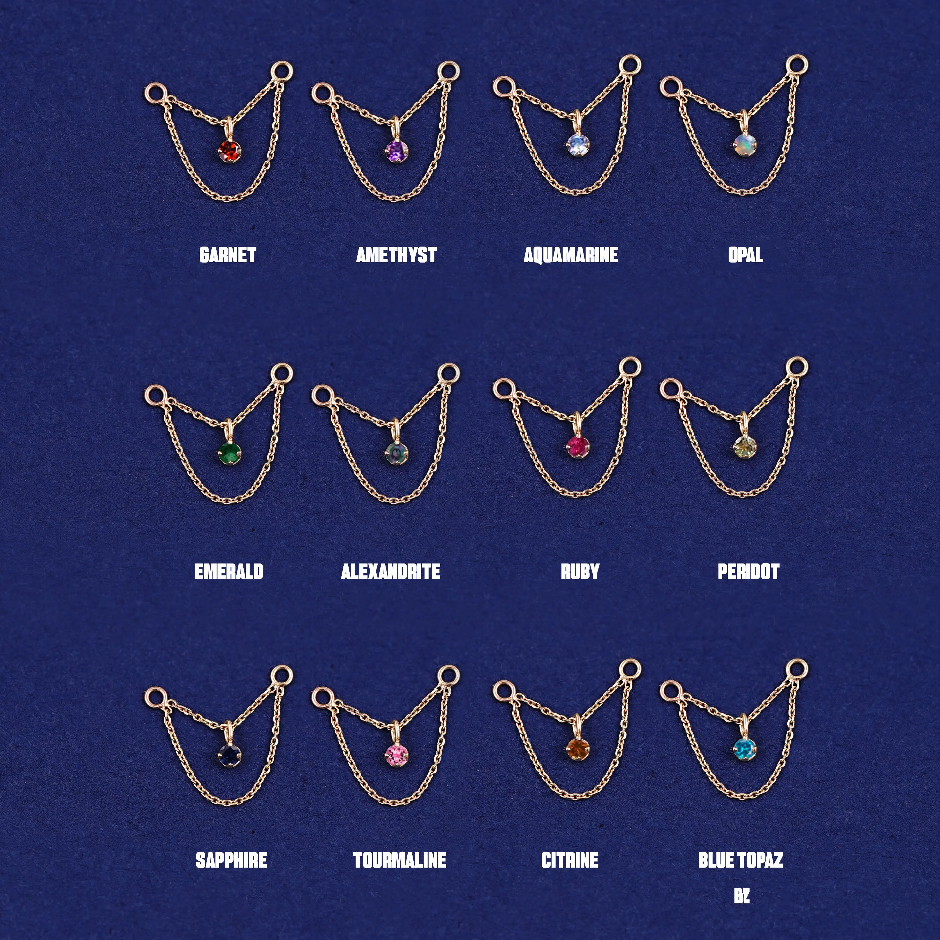 Gemstone Cable Chain Connector