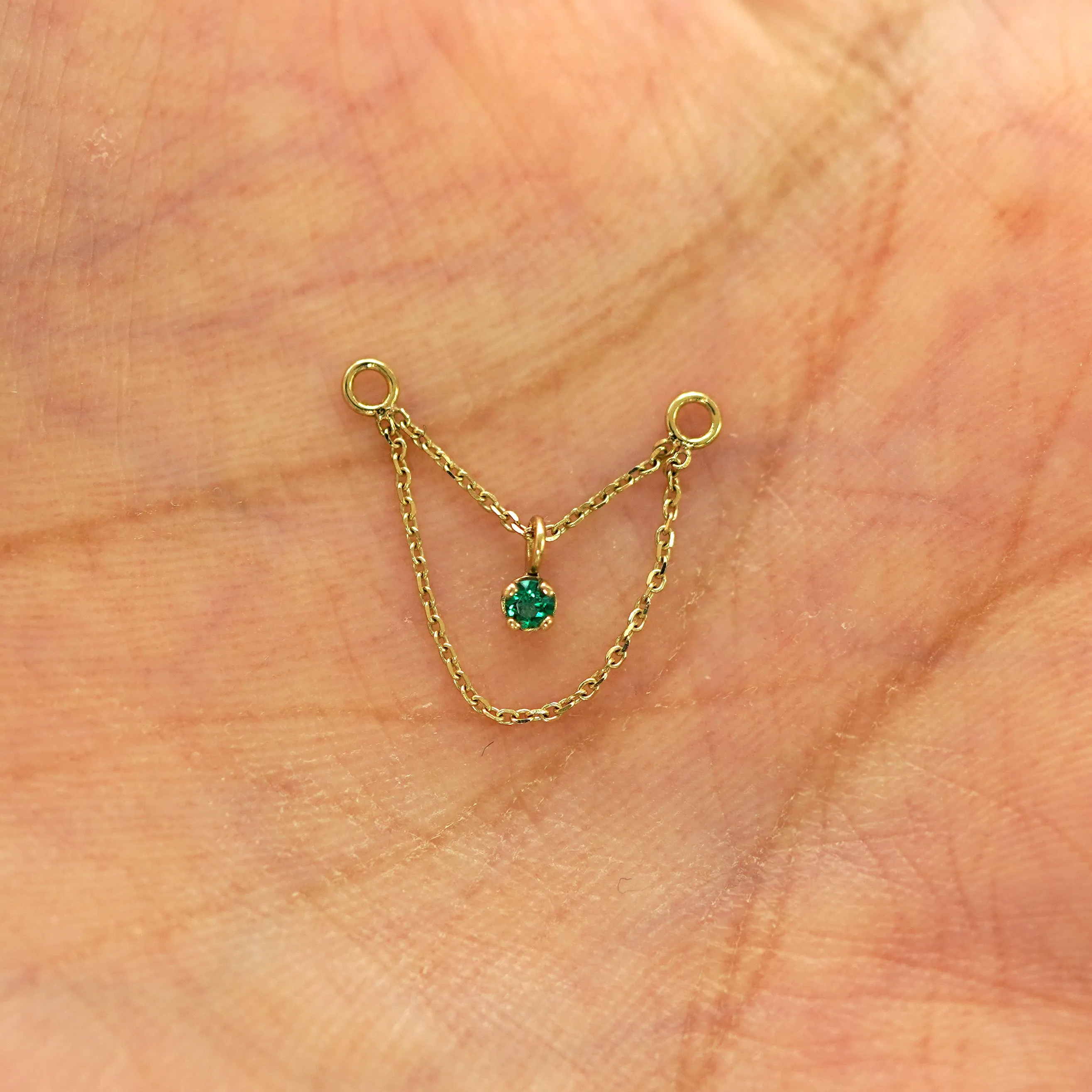 Gemstone Cable Chain Connector