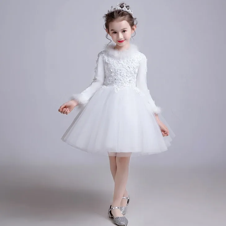 Girls' Flower Girl Evening Dresses, Wedding Dresses, Princess Dresses, Catwalks, Children's Little Hosts, Fluffy Gauze Skirts, Summer