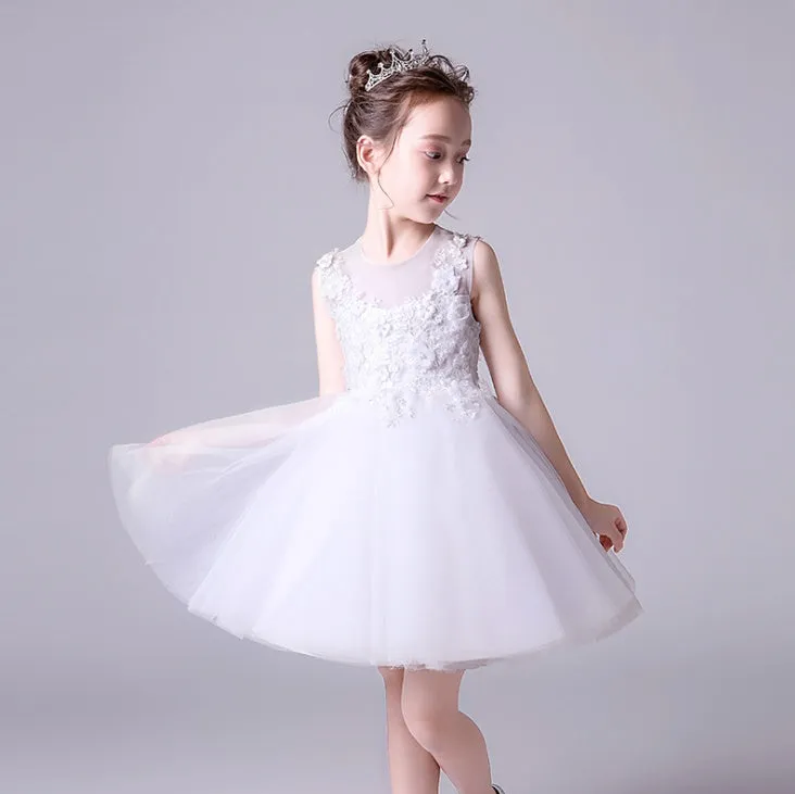 Girls' Flower Girl Evening Dresses, Wedding Dresses, Princess Dresses, Catwalks, Children's Little Hosts, Fluffy Gauze Skirts, Summer