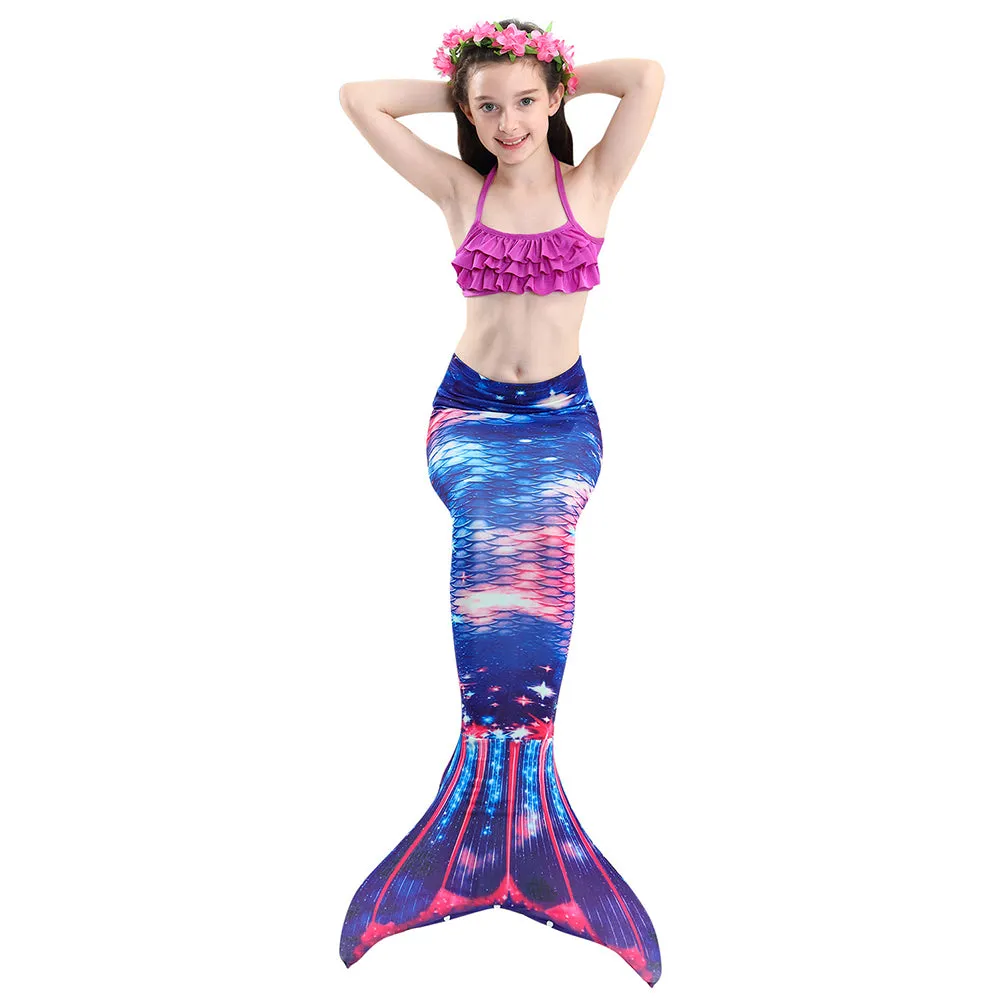 Girls Princess Bikini Swimsuit 7 with Tiered Top